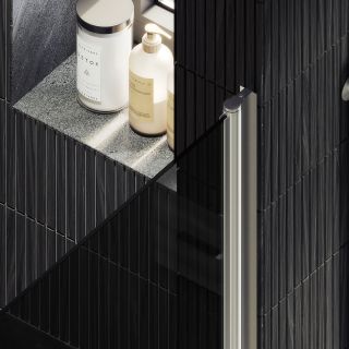 Душевая дверь MaybahGlass MGD-461-5 90см хром матовый/графит